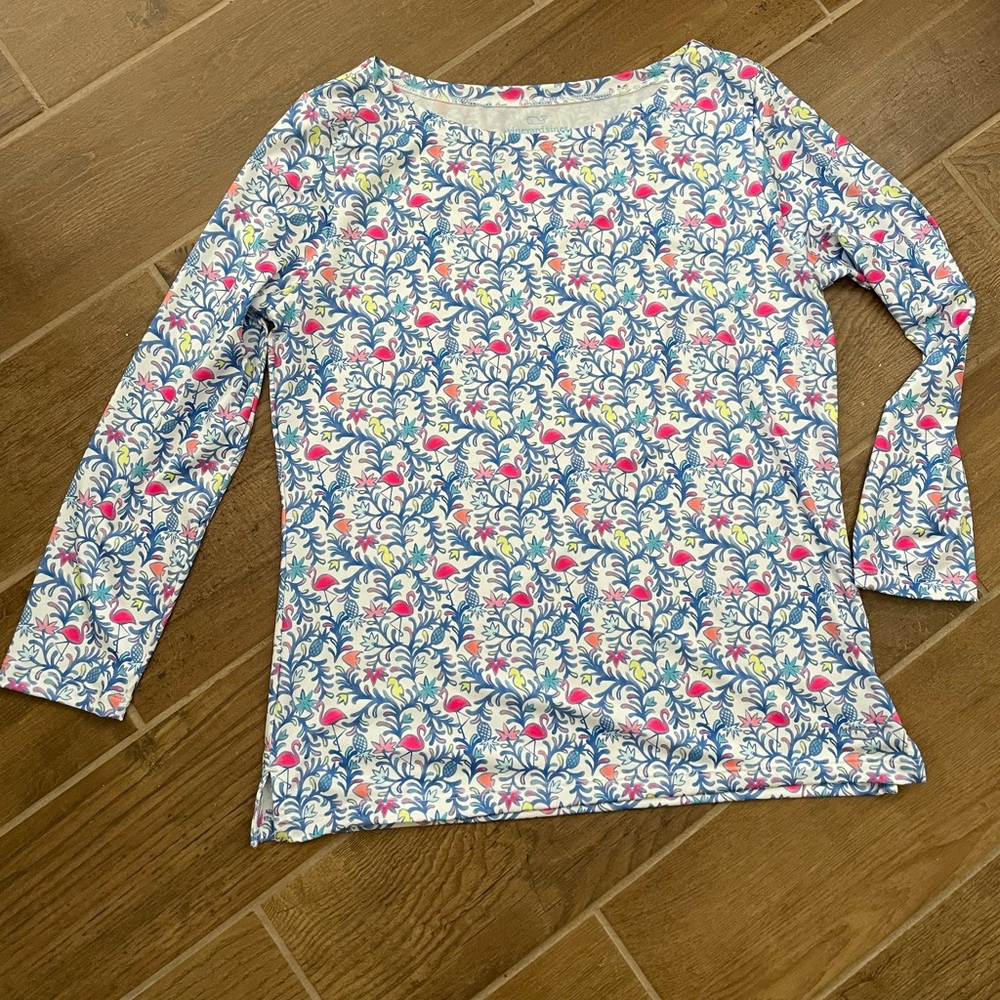 Vineyard Vines Women’s Medium UPF Simple Boatneck Tee - Picture 2 of 14